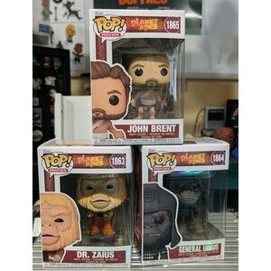 Funko Pop! Vinyl: Planet of the Apes 3 Figure Set: Zaius, Brent & Ursus